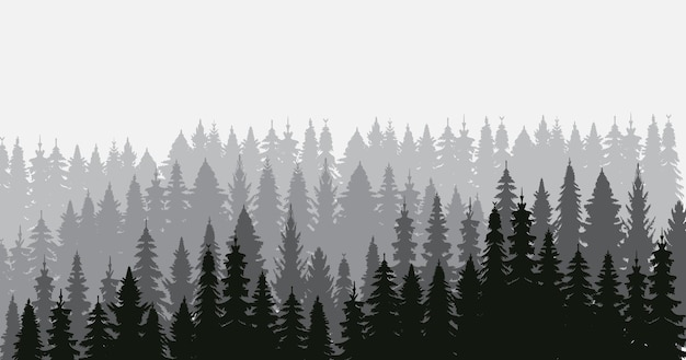Bosque silueta vector diseño aislado