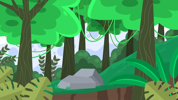 Vector bosque verde - escenas exteriores