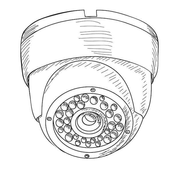 Bosquejo de una cámara CCTV