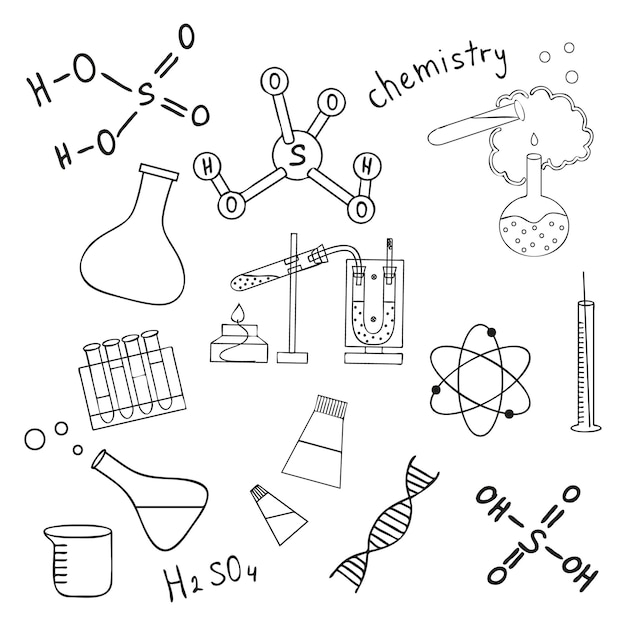 bosquejo, de, ciencia, doddle, elementos