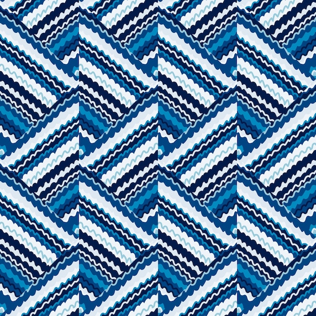 Bosquejo dibujado a mano líneas interminables papel tapiz en estilo garabato Onda decorativa origen étnico Resumen zig zag rayas de patrones sin fisuras