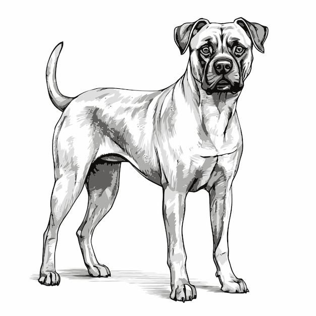 Vector bosquejo de un perro