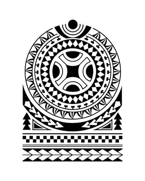 Bosquejo del tatuaje estilo maorí para el hombro