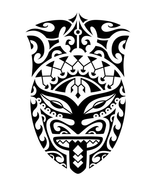 Bosquejo del tatuaje estilo maorí para la pierna o el hombro