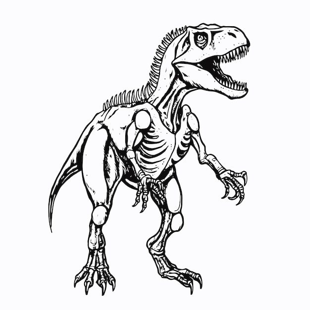 Bosquejo de tiranosaurio