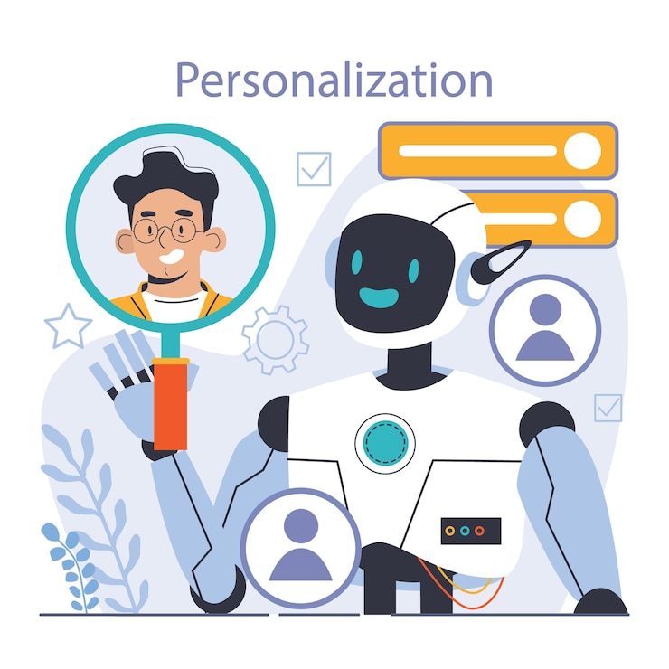 Vector bot de chat apoderado de servicio al cliente consulta en línea con red neuronal artificial artificial