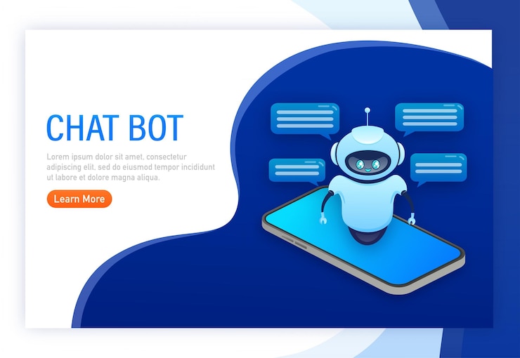 Vector bot de chat plano para diseño web ilustración vectorial isométrica plana inteligencia artificial