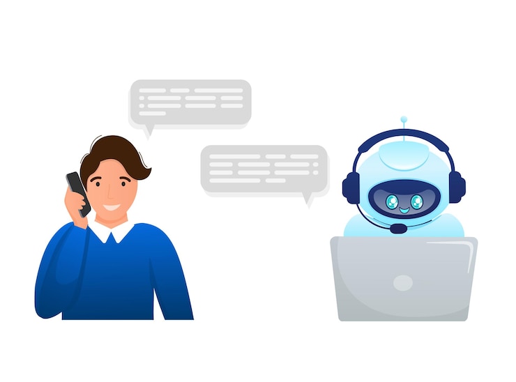 Vector bot de chat plano para diseño web ilustración vectorial isométrica plana inteligencia artificial
