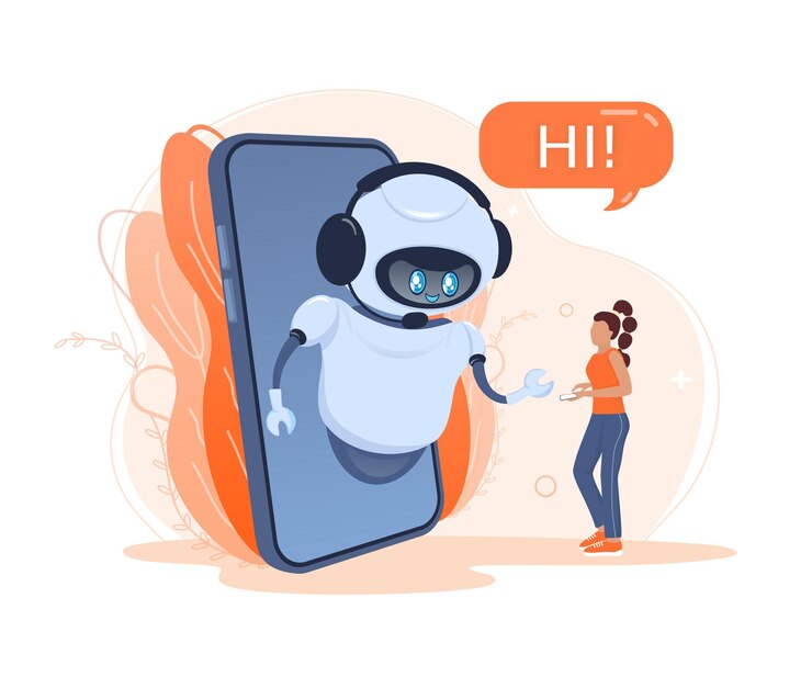 Vector bot de chat plano para diseño web ilustración vectorial isométrica plana inteligencia artificial
