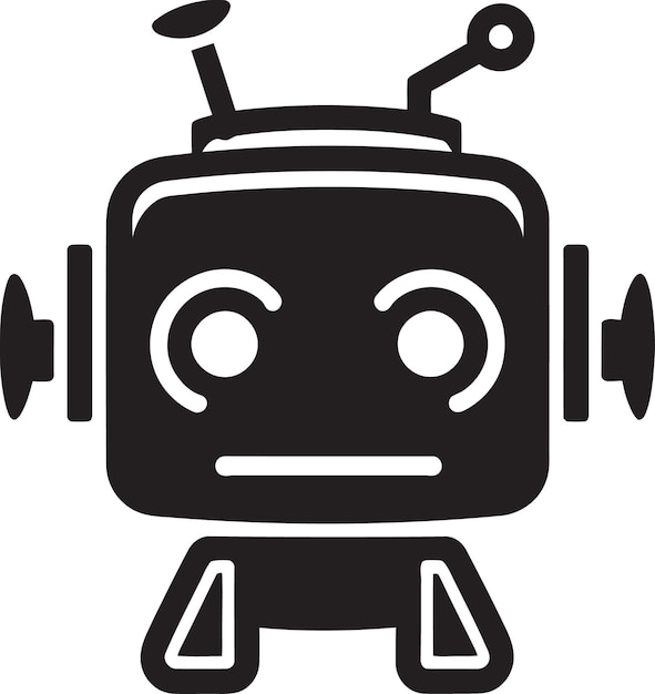 Vector bot pequeño gran personalidad insignia de ia pequeña conversaciones cibernéticas icono de bot lindo