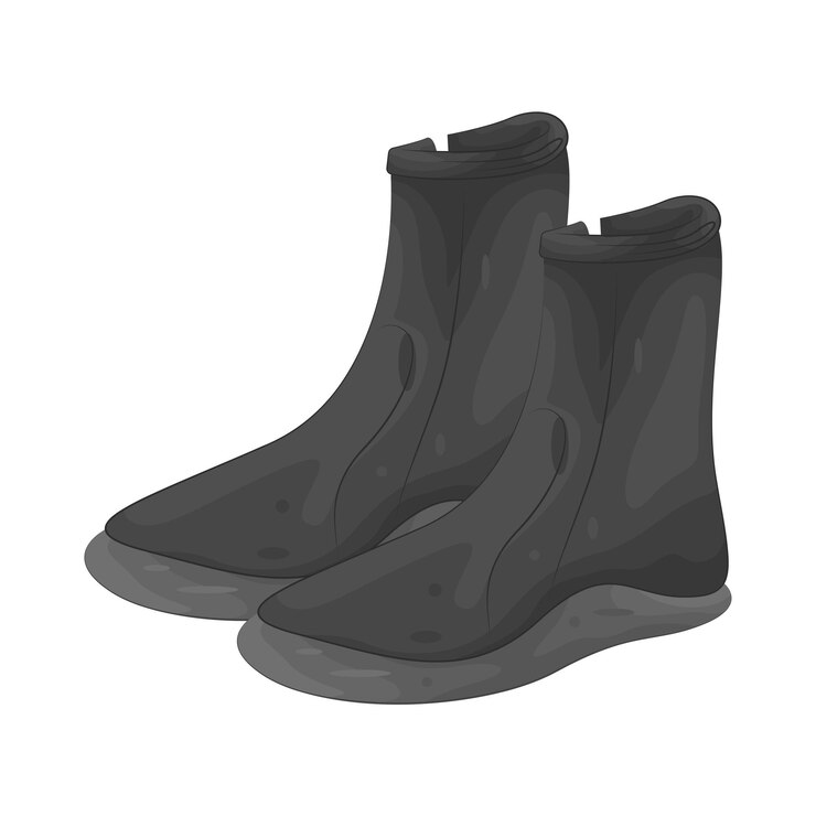 Vector botas de buceo