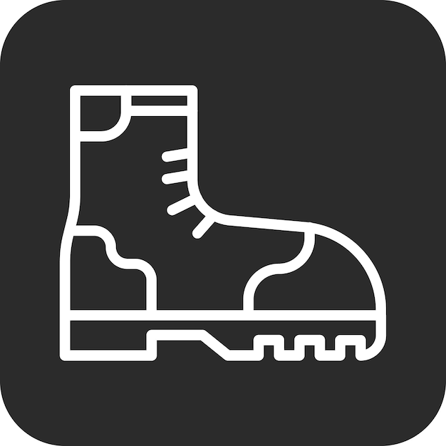 Botas de ejército ilustración de icono vectorial de icono militar