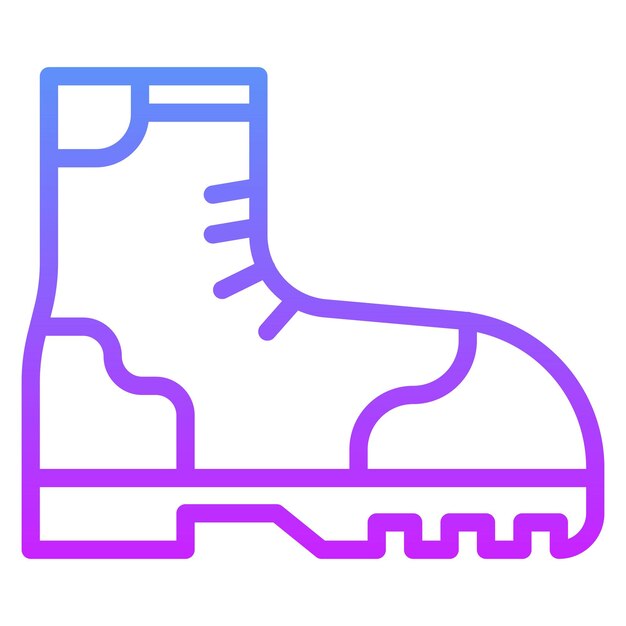 Botas de ejército ilustración de icono vectorial de icono militar