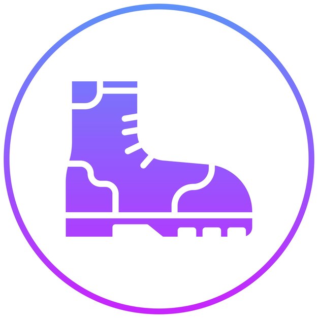 Botas de ejército ilustración de icono vectorial de icono militar