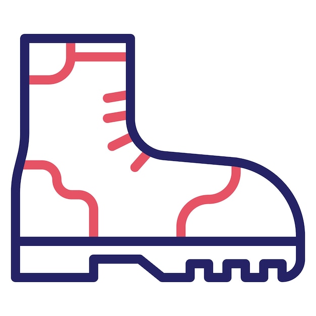 Botas de ejército ilustración de icono vectorial de icono militar