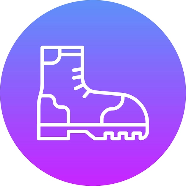 Botas de ejército ilustración de icono vectorial de icono militar