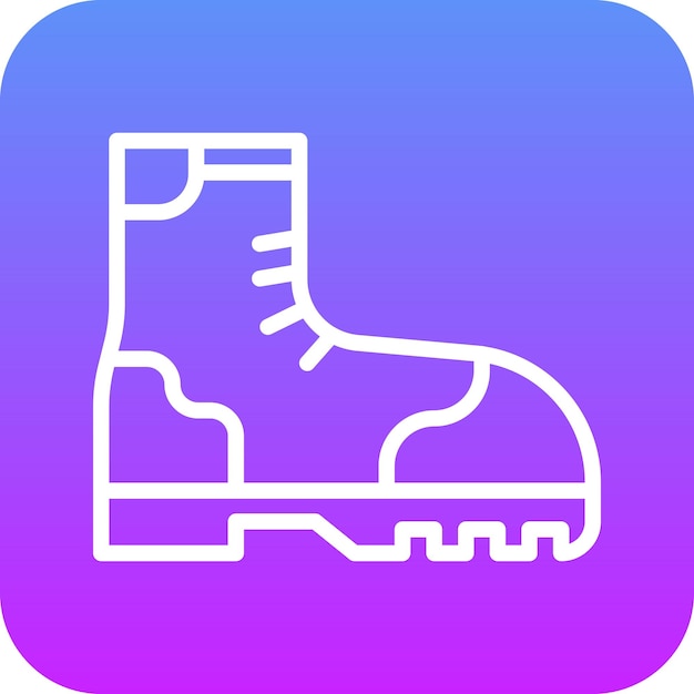 Vector botas de ejército ilustración de icono vectorial de icono militar