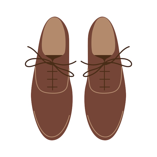 Botas marrones de cuero para hombres Ilustración vectorial aislada para su diseño