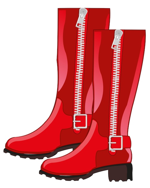 botas rojas femeninas