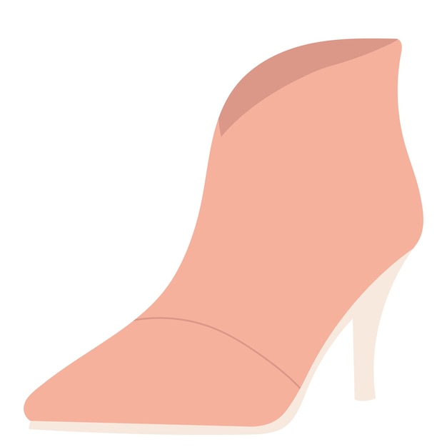 Botas rosas en un vector de fondo blanco
