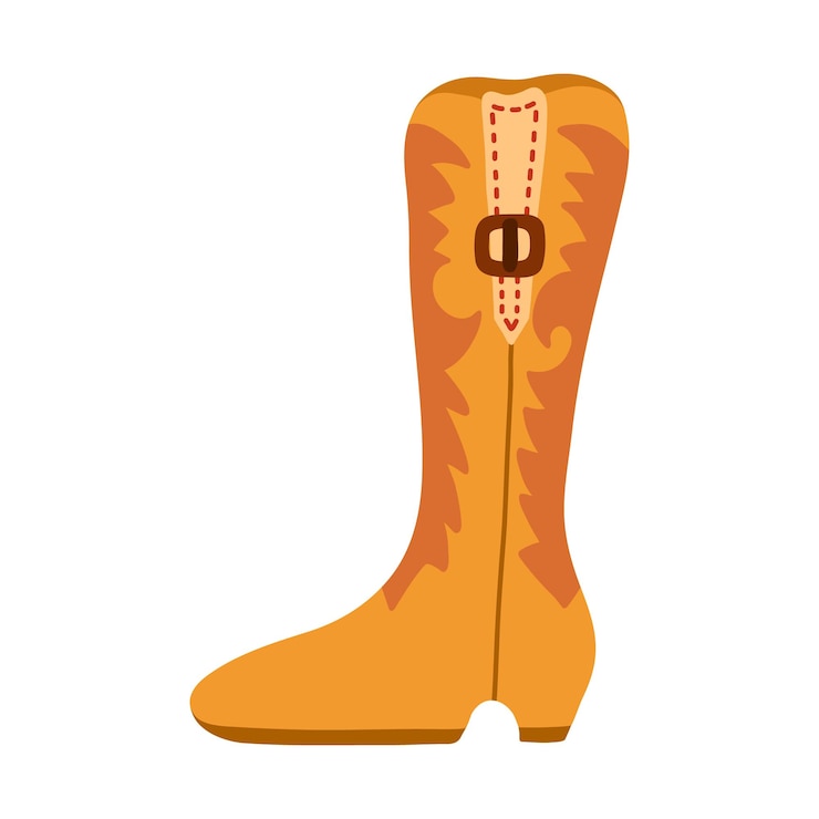 Vector botas de vaquero retro con patrón tradicional vector botas de vaquera decoradas en estilo occidental