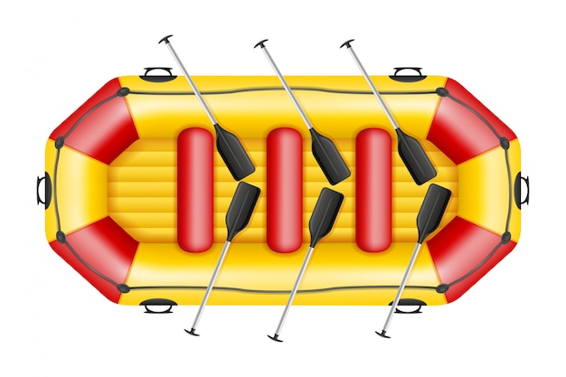 Bote de rafting inflable.