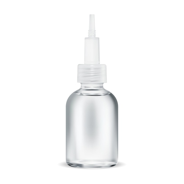 Vector botella de ácido de suero para la piel esencia para el cuidado de la cara de colágeno de belleza ácido hialurónico