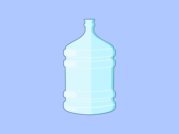 Vector una botella de agua azul con un fondo azul.