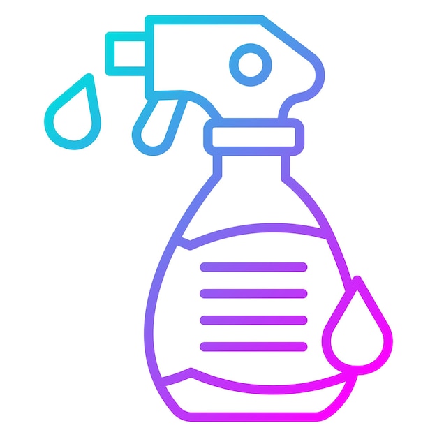 Una botella de agua con una botella de spray rosa en el medio