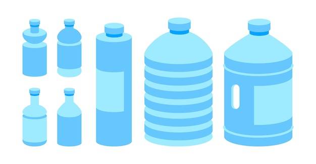 Botella de agua botellas de plástico vacías botella para mascotas líquidos reciclables y fáciles de almacenar