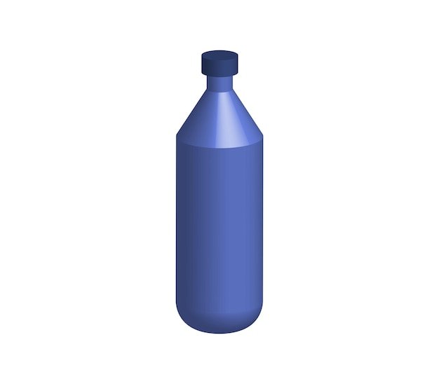 Botella de agua tridimensional