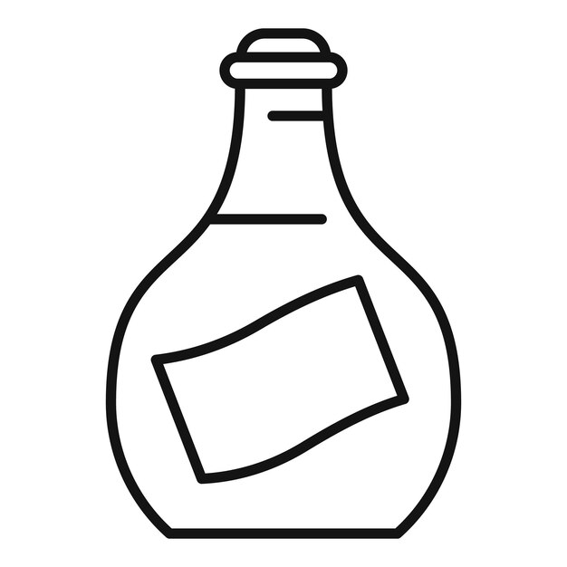 Botella de alcohol con etiqueta en blanco con cuello corto para almacenar vino o licor