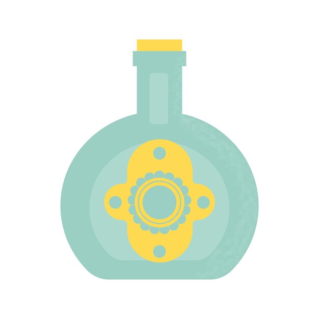 Botella de alcohol otra bebida o agua Ilustración vectorial aislada en un fondo blanco