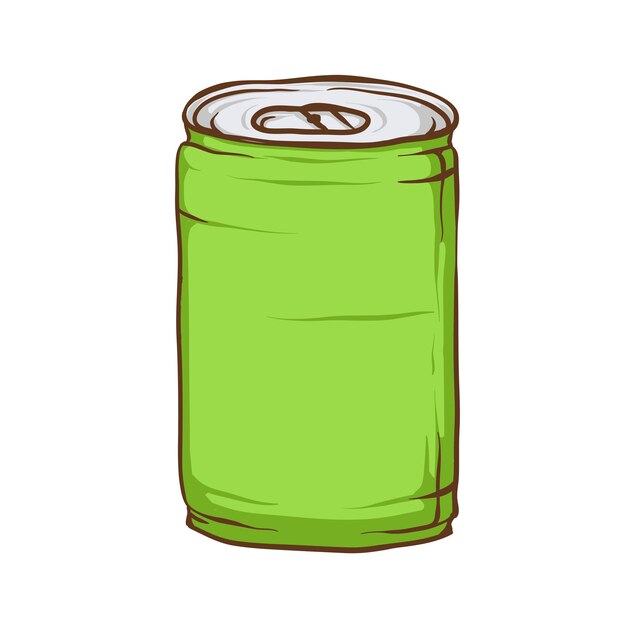 Botella de bebida verde vectorial