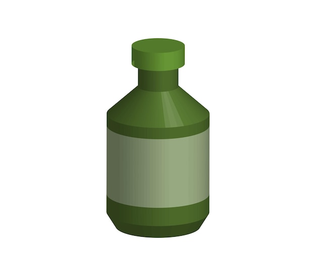 Botella de cóctel verde