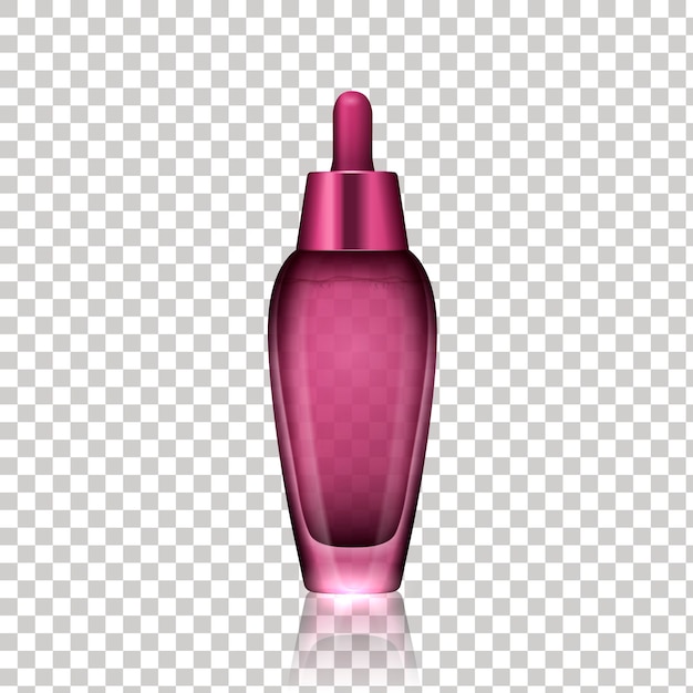 Botella cosmética en blanco para la marca