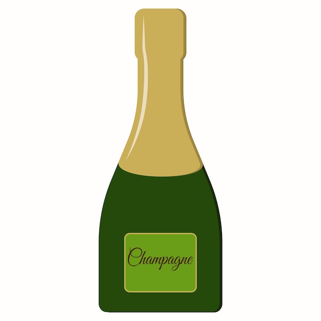 Botella de cristal de champán