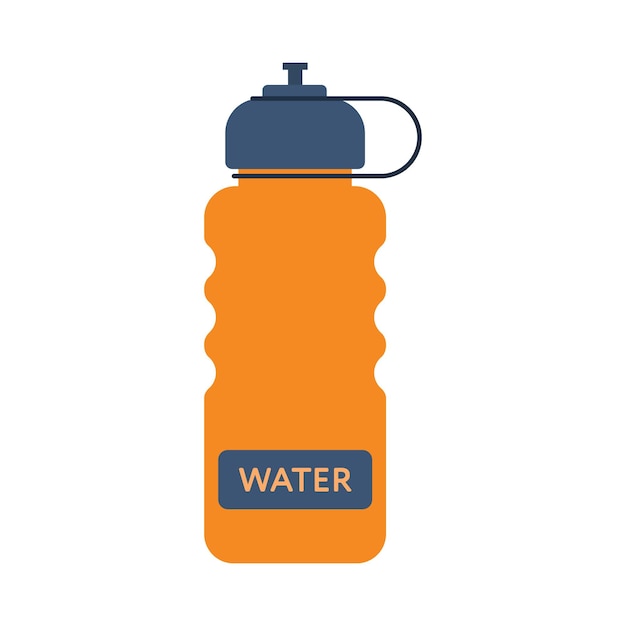 Botella deportiva de agua en frasco hidráulico Ilustración vectorial de botella de agua deportiva en colores