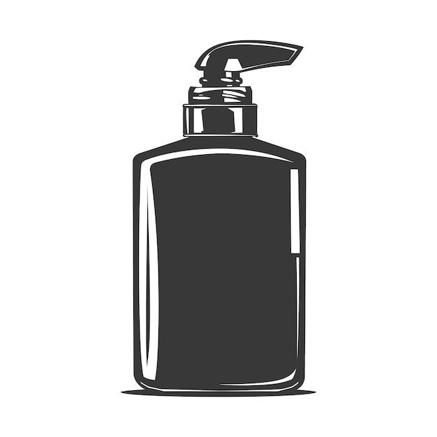 Vector botella de desinfectante de manos de silueta sólo color negro
