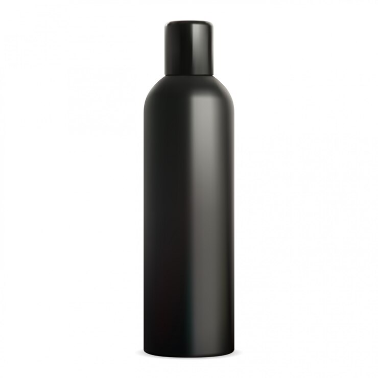 Vector botella de desodorante negro puede