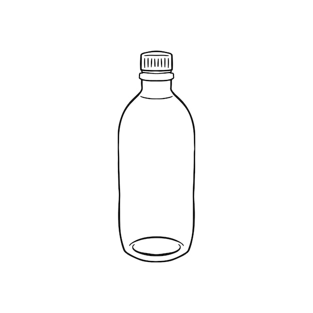 Botella dibujada a mano