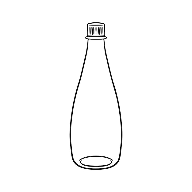Botella dibujada a mano