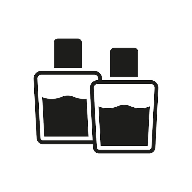 Botella de esmalte de uñas belleza maquillaje icono vector diseño básico