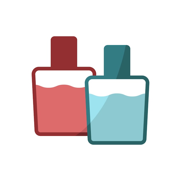 Botella de esmalte de uñas belleza maquillaje icono vector diseño básico