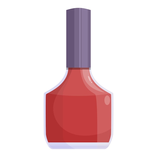 Botella de esmalte de uñas roja de pie sobre un fondo blanco