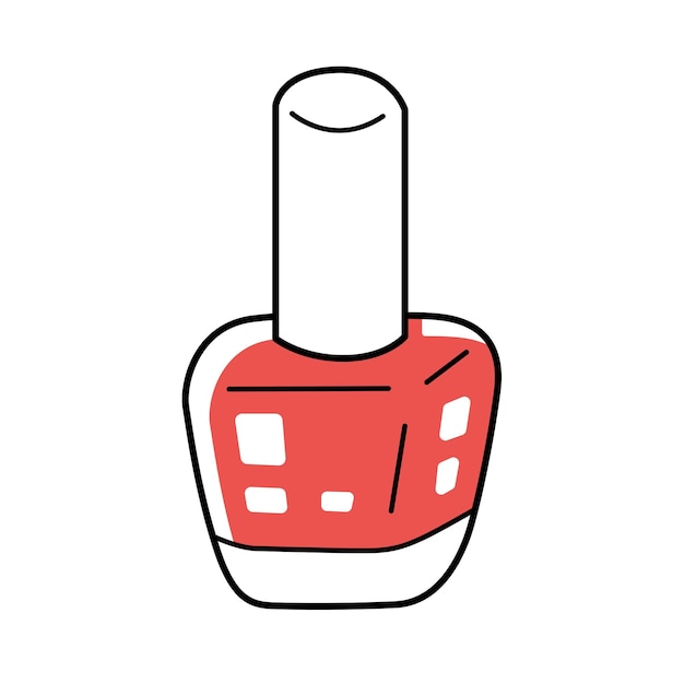 Botella de esmalte de uñas rojo