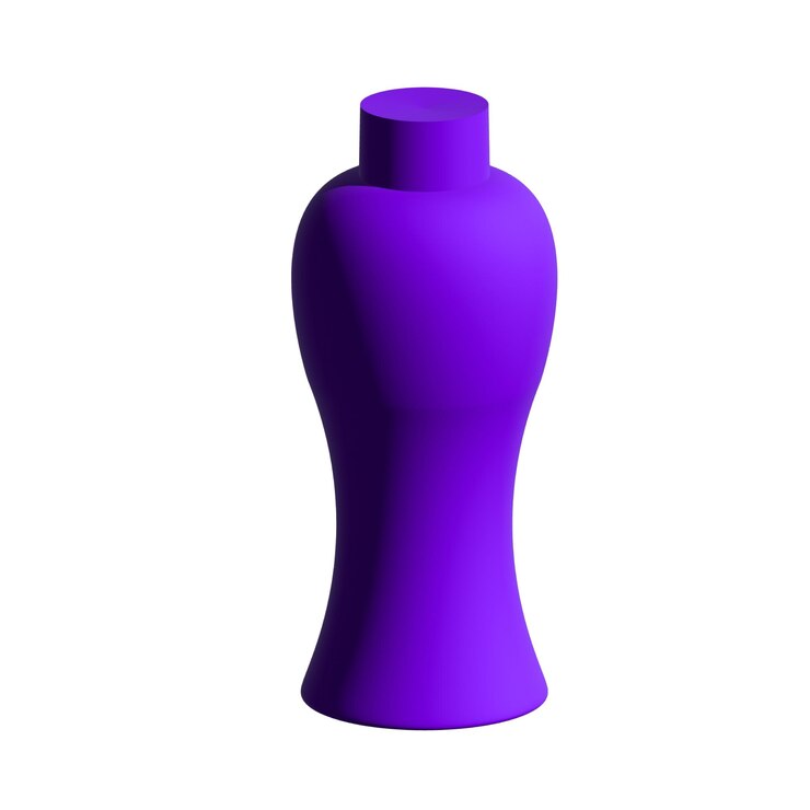 Vector botella de forma de color aislada