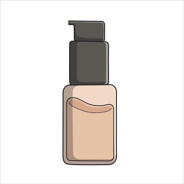 Una botella de fundación en un fondo blanco Icon Vector