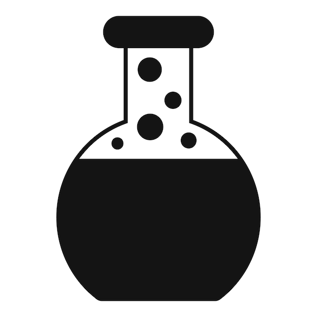 Botella icono genético vector simple molécula de estudio científico