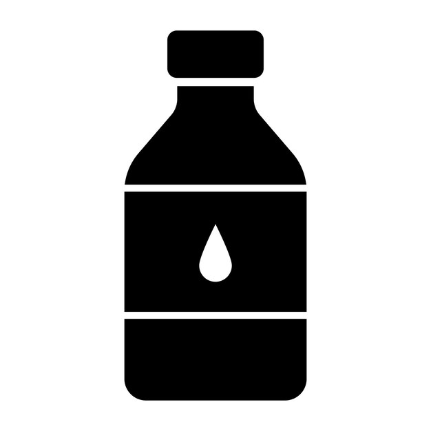Botella icono logo vector plantilla de diseño